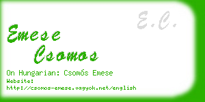 emese csomos business card