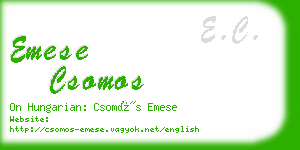 emese csomos business card